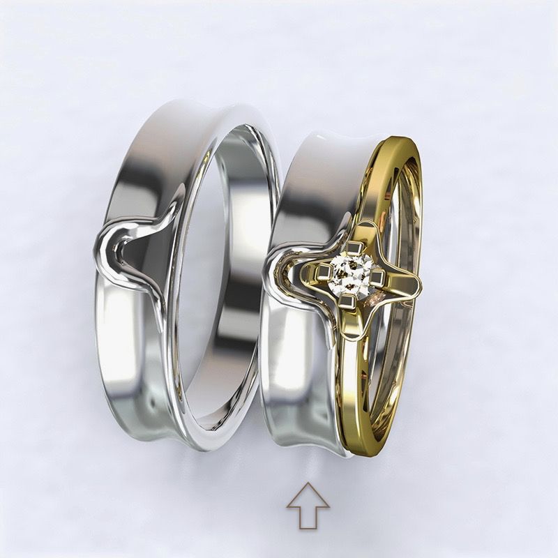 Dámský snubní prsten Lausanne bílé zlato 14kt - 52