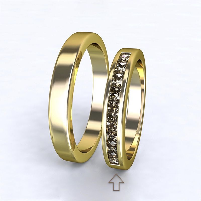 Dámský snubní prsten Nazareth žluté zlato 14kt s diamanty - 61