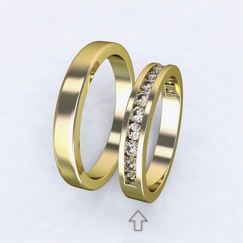 Dámský snubní prsten Precious žluté zlato 14kt s diamanty - 71