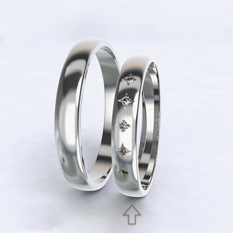 Dámský snubní prsten Special Moment bílé zlato 14kt s diamanty - 46