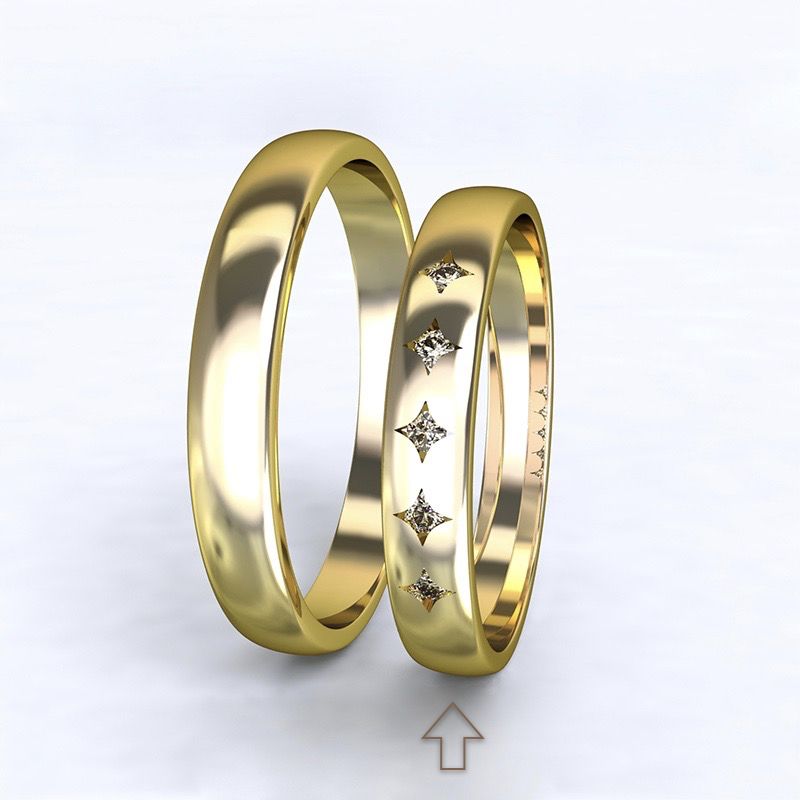 Dámský snubní prsten Special Moment žluté zlato 14kt s diamanty