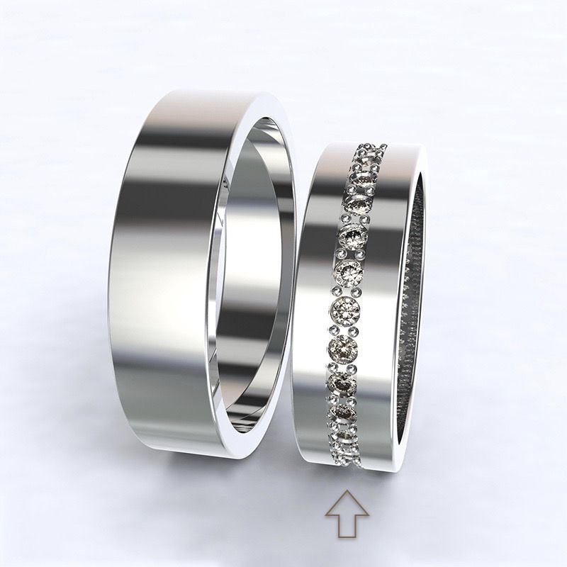 Dámský snubní prsten The Four Seasons bílé zlato 14kt s diamanty - 54