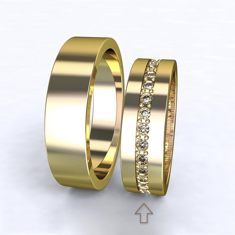 Dámský snubní prsten The Four Seasons žluté zlato 14kt s diamanty - 64