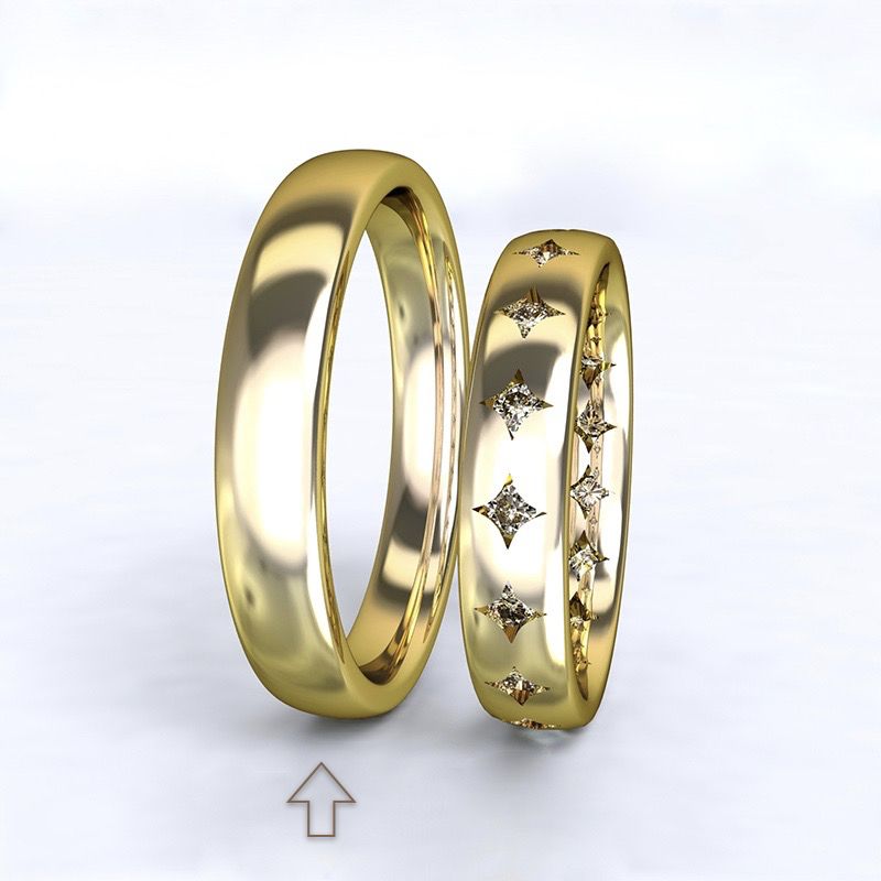 Pánský snubní prsten Cherish žluté zlato 14kt - 68