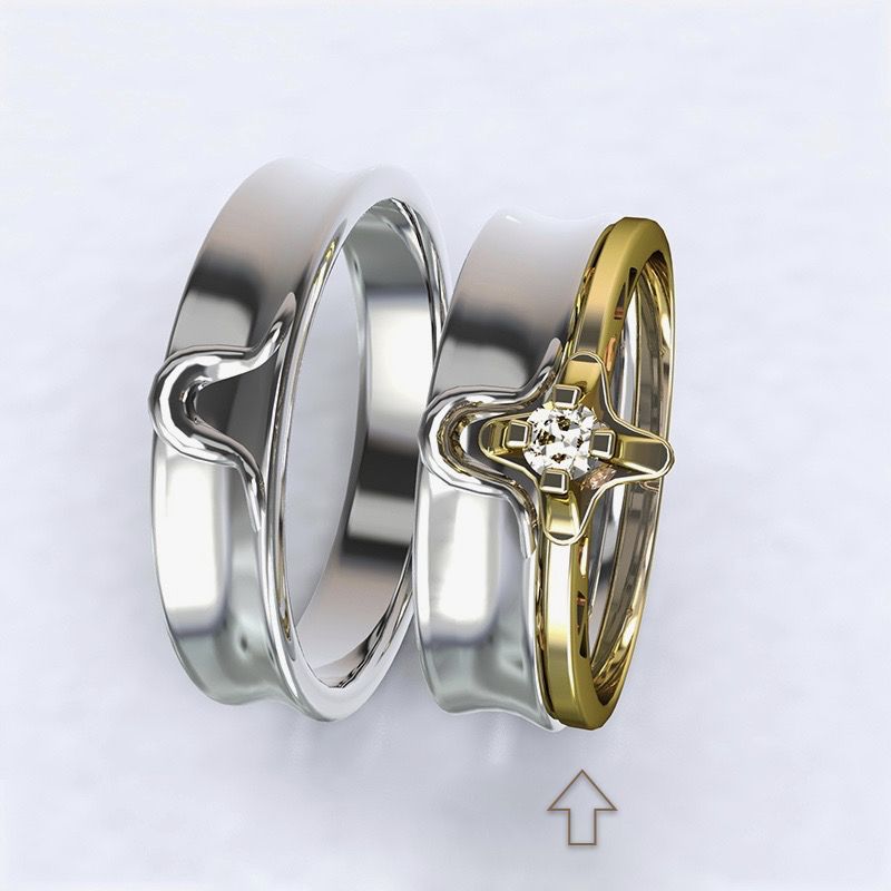 Zásnubní prsten Lausanne žluté zlato 14kt s diamantem - 53