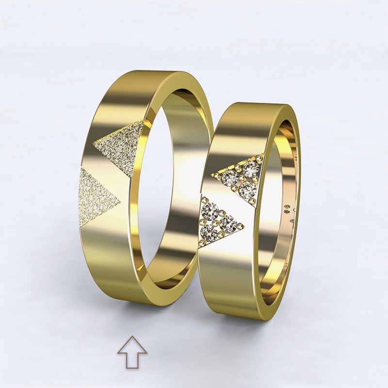 Pánský snubní prsten Agapé žluté zlato 14kt