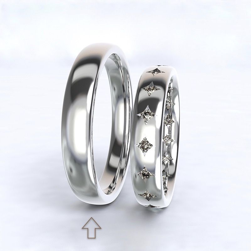 Pánský snubní prsten Cherish bílé zlato 14kt - 49