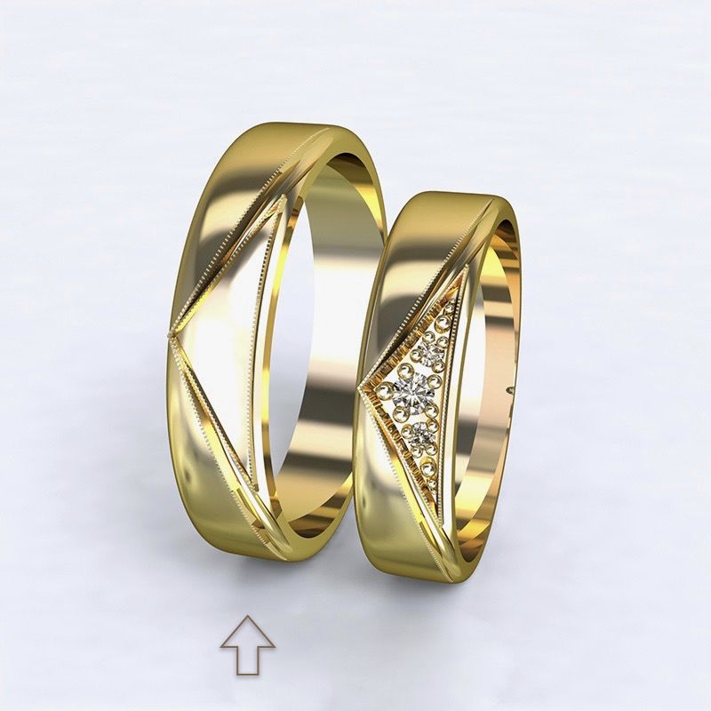 Pánský snubní prsten Fantasia žluté zlato 14kt - 63