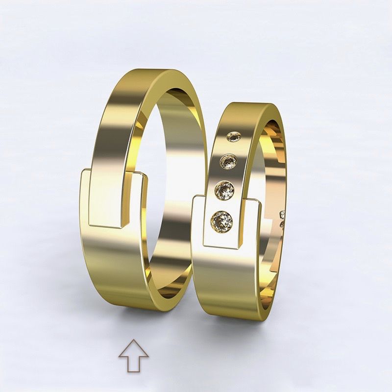 Pánský snubní prsten Loira žluté zlato 14k - 63