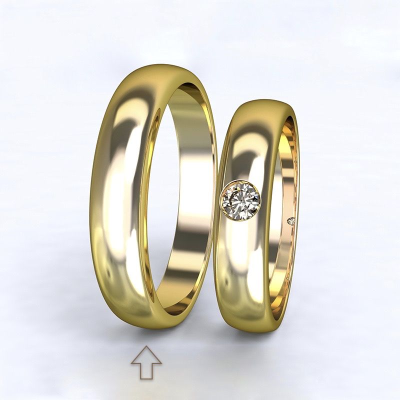 Pánský snubní prsten Polibek žluté zlato 14kt - 67