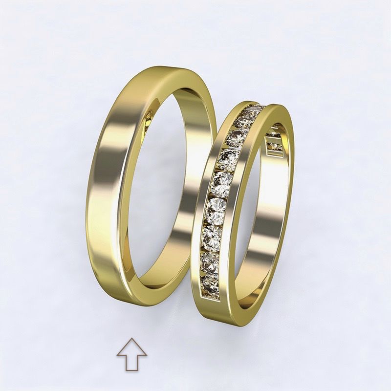 Pánský snubní prsten Precious žluté zlato 14kt - 64
