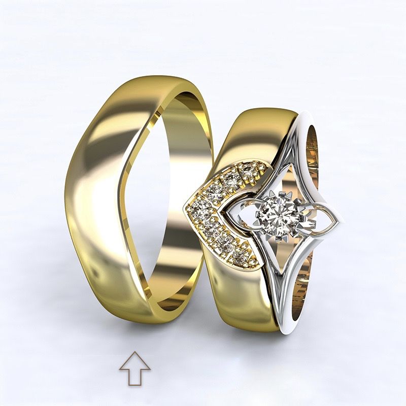 Pánský snubní prsten Roma žluté zlato 14kt - 52