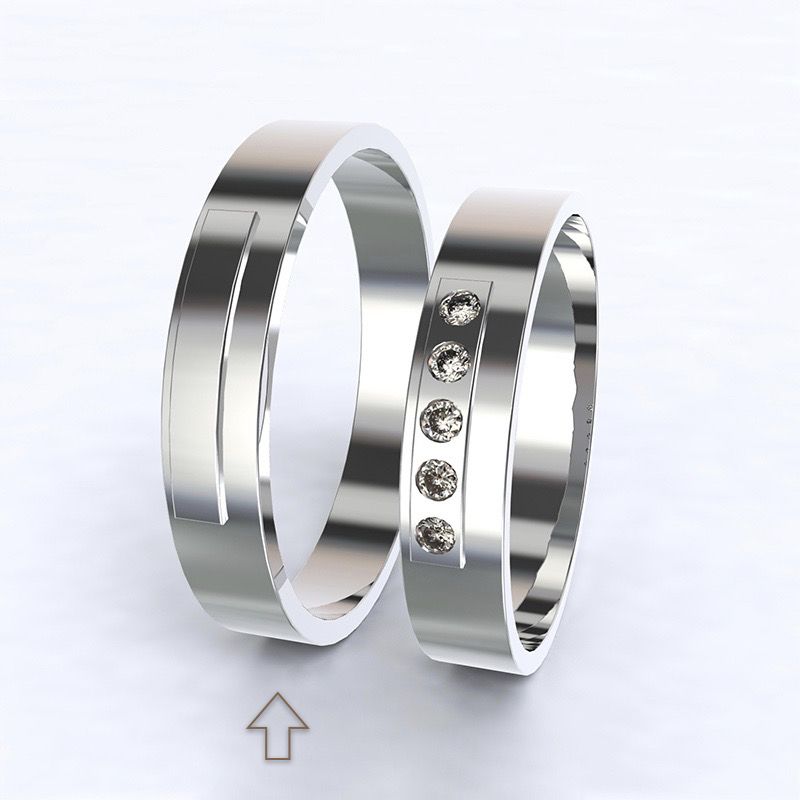 Pánský snubní prsten Terni bílé zlato 14kt - 57