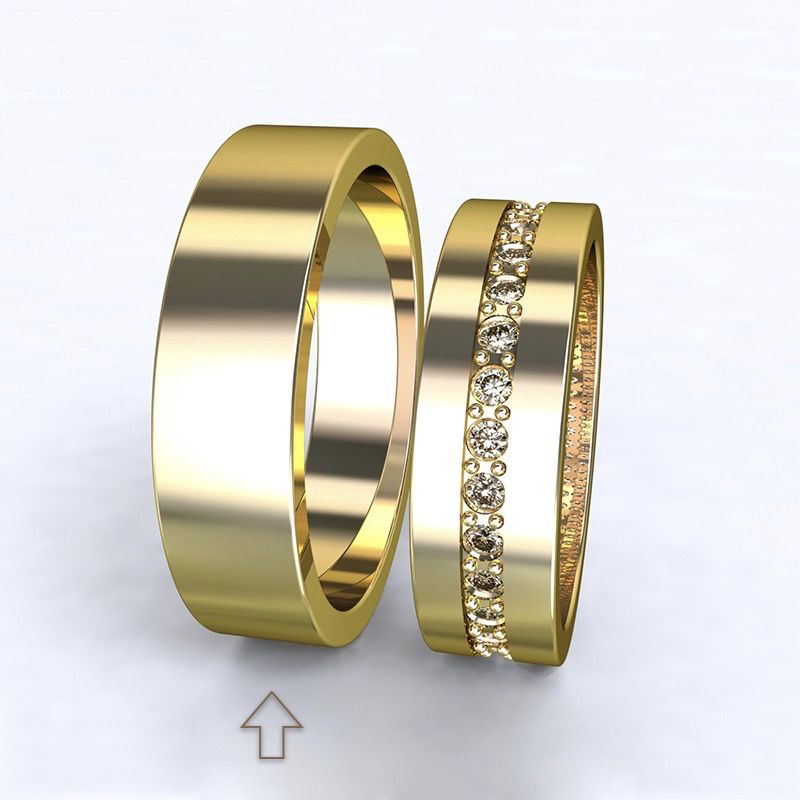 Pánský snubní prsten The Four Seasons žluté zlato 14kt - 63