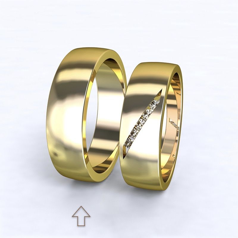 Pánský snubní prsten Trento žluté zlato 14kt - 46