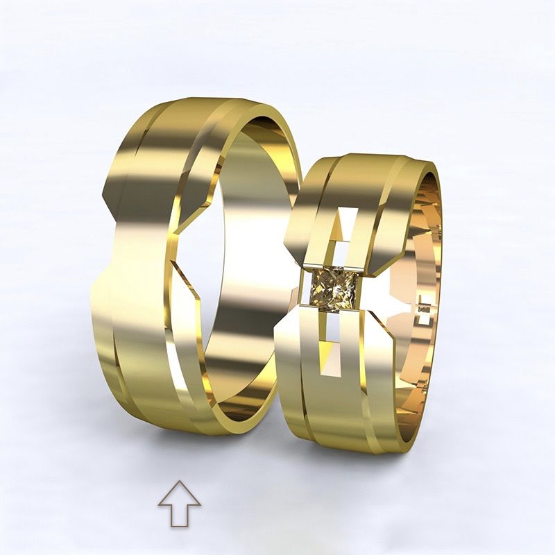 Pánský snubní prsten Venezia žluté zlato 14kt