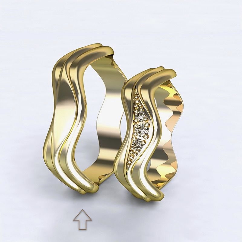 Pánský snubní prsten Yafo žluté zlato 14kt - 48