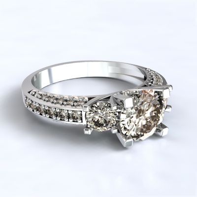Prsten Nikea - bílé zlato 14kt s diamanty - 52