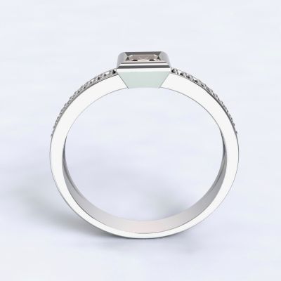 Zásnubní prsten Perama - bílé zlato 14kt s diamanty