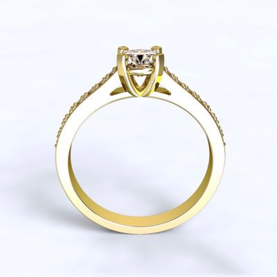 Prsten Veria - žluté zlato 14kt s diamanty