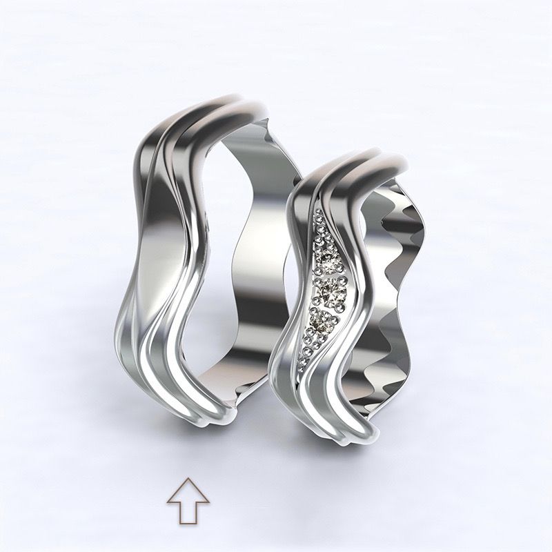 Pánský snubní prsten Yafo bílé zlato 14kt - 50